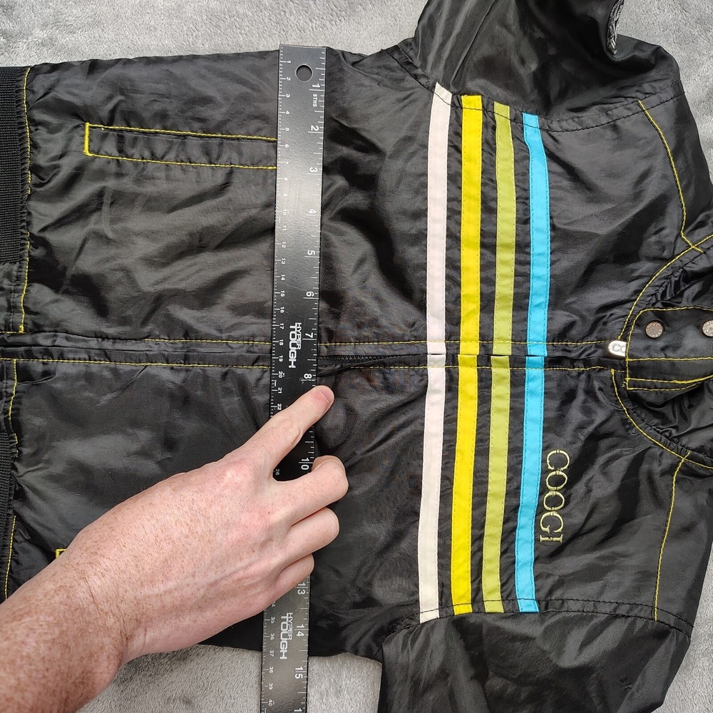 Coogi Striped Windbreaker Jacket Kids 4T Black Multi Full Zip Lightweight Patch - Picture 11 of 13